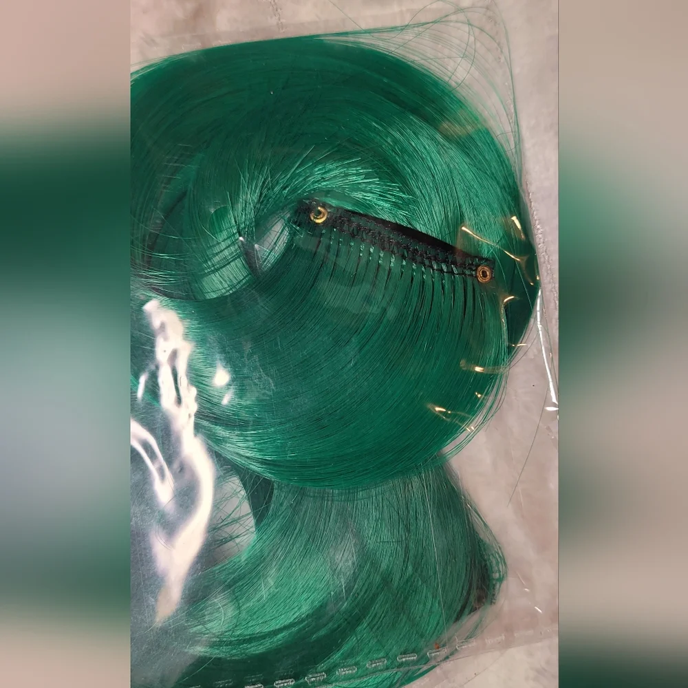 Emerald Green Hair Extensions By Feshfen, 5 Clips 22